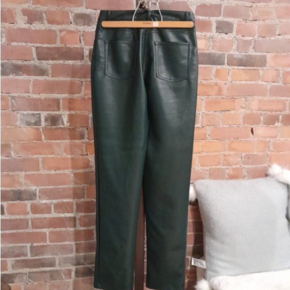Aritzia Wilfred Melia forest green vegan leather pant size 4. - Picture 6 of 6